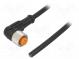 Connection lead  M12  PIN  4  angled  10m  plug  250VAC  4A  -25÷80°C