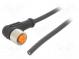 Connection lead  M12  PIN  4  angled  2m  plug  250VAC  4A  -25÷80°C