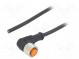Connection lead  M12  PIN  4  angled  5m  plug  250VAC  4A  -25÷80°C
