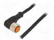 Connection lead  M12  PIN  4  angled  5m  plug  4A  LED  -25÷80°C