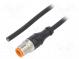 Connection lead  M12  PIN  4  straight  5m  plug  250VAC  4A  IP67