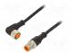 Connection lead  M12  PIN  4  2m  plug  4A  LED  -25÷80°C  IP67  30VDC