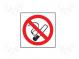 Fire protection sign  Mat  PS  W  150mm  H  150mm  PN-92/N-01256/01