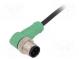 Connection lead  M12  PIN  3  angled  5m  plug  250VAC  4A  -25÷90°C
