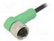 Connection lead  M12  PIN  3  angled  1.5m  plug  250VAC  4A  PVC