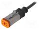 Connection lead  DT06-4S  PIN  4  straight  5m  plug  48VAC  8A  PUR