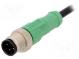 Connection lead  M12  PIN  4  straight  1.5m  plug  250VAC  4A  PVC
