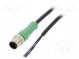 Connection lead  M12  PIN  4  straight  3m  plug  250VAC  4A  PVC