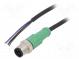 Connection lead  M12  PIN  4  straight  5m  plug  250VAC  4A  PVC