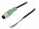 Connection lead  M12  PIN  4  straight  10m  plug  250VAC  4A  PVC