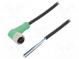 Connection lead  M12  PIN  4  angled  10m  plug  250VAC  4A  -25÷90°C