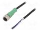 Connection lead  M12  PIN  4  straight  10m  plug  250VAC  4A  PVC