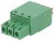 Pluggable terminal block  3.5mm  ways  3  straight  plug  female