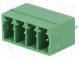 Pluggable terminal block  3.5mm  ways  4  straight  socket  male