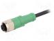 Connection lead  M12  PIN  4  straight  1.5m  plug  250VAC  4A  PUR
