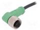 Connection lead  M12  PIN  4  angled  5m  plug  250VAC  4A  -25÷90°C