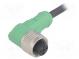 Connection lead  M12  PIN  4  angled  10m  plug  250VAC  4A  -25÷90°C
