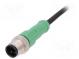 Connection lead  M12  PIN  3  straight  5m  plug  250VAC  4A  PVC