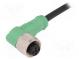 Connection lead  M12  PIN  4  angled  5m  plug  250VAC  4A  -25÷90°C