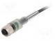 Connection lead  M12  PIN  4  straight  1.5m  4A  -25÷90°C  PUR  IP68