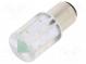 Indicator  LED  BA15D,T20  green  plastic  24VAC  24VDC  -20÷60°C
