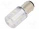 Indicator  LED  BA15D,T20  white  plastic  230VAC  230VDC  -20÷60°C