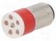 Indicator  LED  BA15D  red  plastic  24÷28VAC  24÷28VDC  -20÷60°C