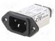Connector  AC supply  socket  male  3A  250VAC  IEC 60320  -40÷85°C