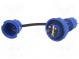 Connector  AC supply  male  plug  2P+PE  250VAC  16A  blue  PIN  3
