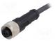 Connection lead  M12  PIN  4  straight  10m  plug  250VAC  4A  PUR