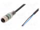Connection lead  M12  PIN  4  straight  5m  plug  4A  -25÷80°C  PUR