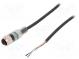 Connection lead  M12  PIN  4  straight  10m  plug  24VAC  4A  PUR