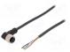 Connection lead  M12  PIN  5  angled  2m  plug  60VAC  4A  -25÷80°C