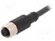 Connection lead  M12  PIN  4  straight  10m  plug  250VAC  4A  PUR