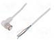 Connection lead  M12  PIN  4  angled  5m  plug  250VAC  4A  -25÷105°C