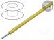 Wire  ThermoThin  solid  Cu  36AWG  yellow  PFA  600V  30.5m