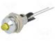 Indicator  LED  prominent  Cutout  Ø6mm  for PCB  brass  ØLED  3mm