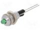 Indicator  LED  prominent  Cutout  Ø6mm  for PCB  brass  ØLED  3mm