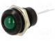 Indicator  LED  prominent  Cutout  Ø12mm  for PCB  brass  ØLED  8mm