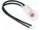 Indicator  LED  flat  Cutout  Ø9.7mm  100mm leads  plastic