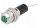 Indicator  LED  prominent  24VDC  Cutout  Ø8mm  for PCB  brass