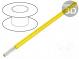 Wire  HookUp Wire Teflon  stranded  Cu  26AWG  yellow  PTFE  250V