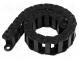 Cable chain  LIGHT  Bend.rad  50mm  L  990mm  Int.height  25mm