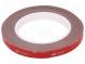 Tape  fixing  W  12mm  L  5m  Thk  1.1mm  acrylic  grey  max.230°C