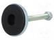 Foot of pin  rigid  Base dia  55mm  M12  steel  Plunger mat  steel