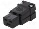 Connector  AC supply  plug  female  20A  250VAC  C19 (J)  for cable