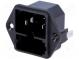 Connector  AC supply  socket  male  10A  250VAC  IEC 60320  5x20mm