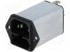 Connector  AC supply  socket  male  2A  250VAC  IEC 60320  4mH