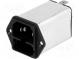 Connector  AC supply  socket  male  4A  250VAC  IEC 60320  1.8mH