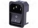 Connector  AC supply  socket  male  10A  250VAC  IEC 60320